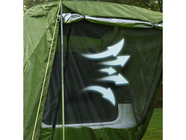 Yescom Universal Tailgate Tent with Pole for SUV/Van/MPV/CUV Camping Travel Hatchback Awning Shade Mesh Net Waterproof Green