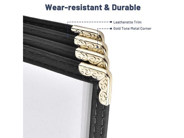 WeChef 4 Pack Menu Cover 8.5x11' 4 Page 8 View Restaurant Hotel Cafe Fold Book