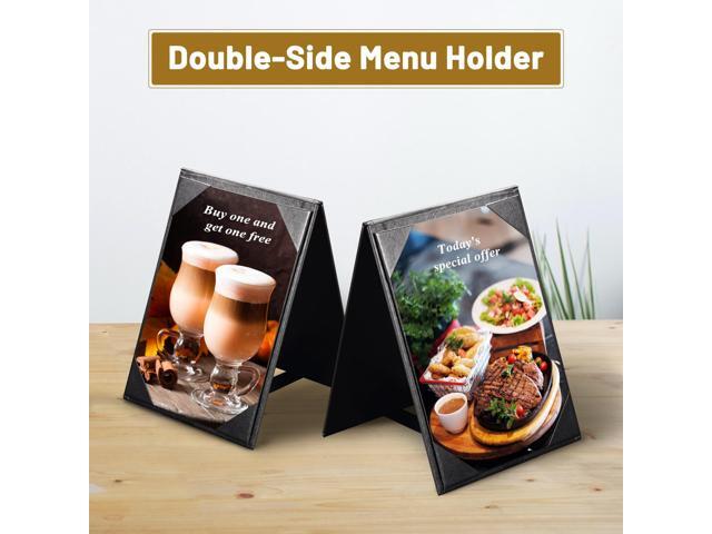 WeChef 10 Pack 5'x7' Double-Sided Menu A-Frame Holder Table Tent Restaurant Cafe