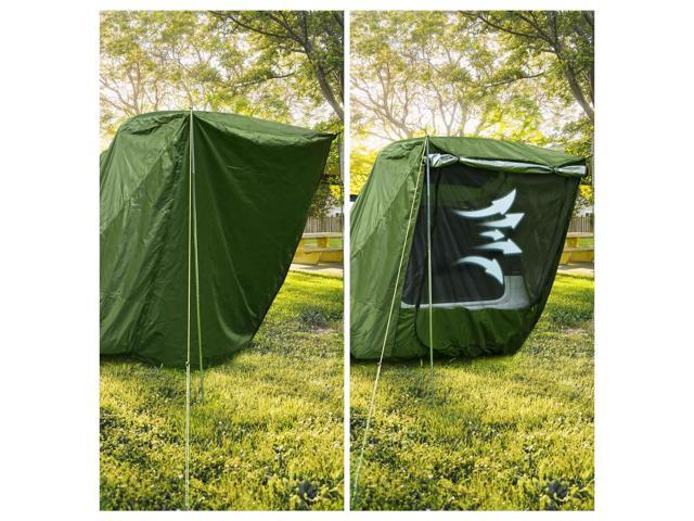 Yescom Universal Tailgate Tent with Pole for SUV/Van/MPV/CUV Camping Travel Hatchback Awning Shade Mesh Net Waterproof Green