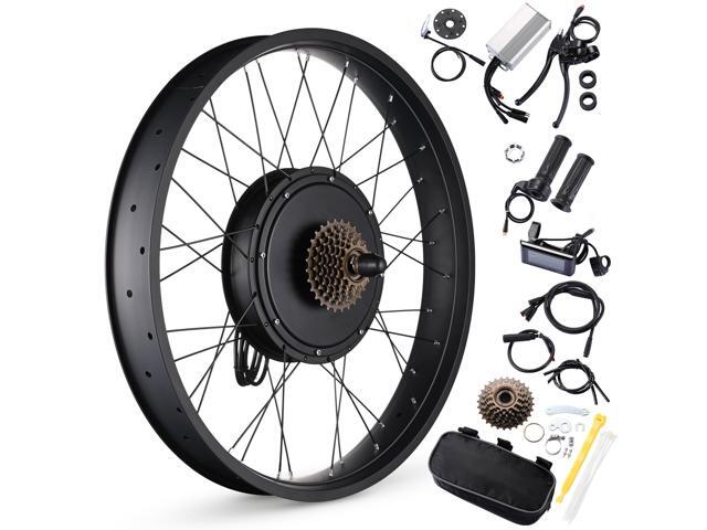 Yescom 26'x4' Fat Tire 48V Ebike Electric Rear Wheel Bicycle Conversion Kit LCD 1000W Dual Controller
