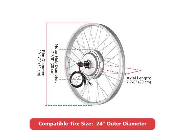 Yescom Electric Bicycle Motor Conversion Kit for 24' 750W 36V E-bike Rear Wheel