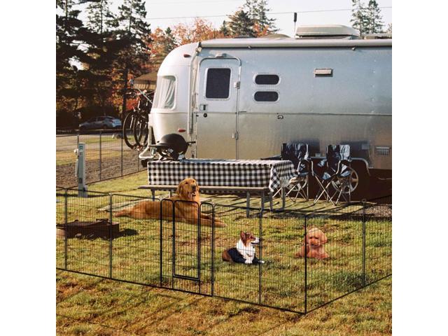 Yescom Dog Playpen 24 Panels 47 inch Height Heavy Duty Outdoor Indoor Camping RV Fence Barrier Metal Puppy Exercise Kennel for Large/Medium/Small Dogs