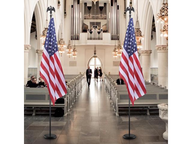 Yescom 4 Pack 8Ft Sectional Indoor Flag Pole Kit Eagle Topper 3x5 Ft US Flag