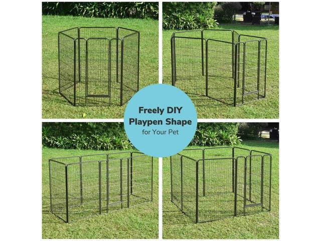 32 Pieces 28'x47' Pet Playpen Extra Large Dog Exercise Fence Panel Crate Outdoor