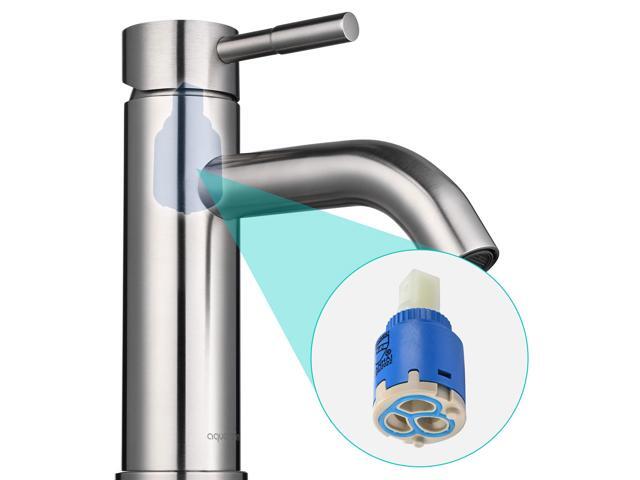 Aquaterior Single Handle Deck Mount Vessel Faucet Bathroom Vanity Mixer Tap Brushed Nickel