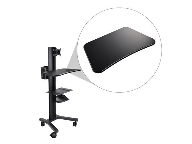 Yescom Sliding Desktop Keyboard Tray for PC Mobile Cart Medical Trolley Cart Office Black