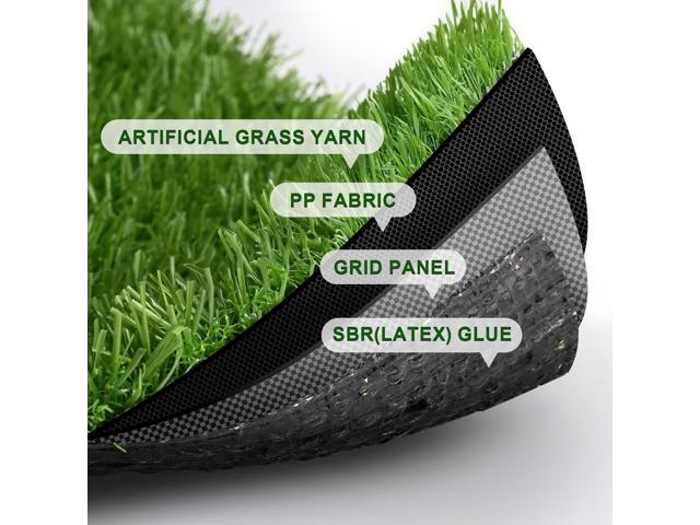 Yescom Artificial Grass Turf Fake Grass Rug Synthetic Lawn Outdoor Indoor Decor 50'x3'x3PCS(450 Sq. Ft) 0.8' Pile Height