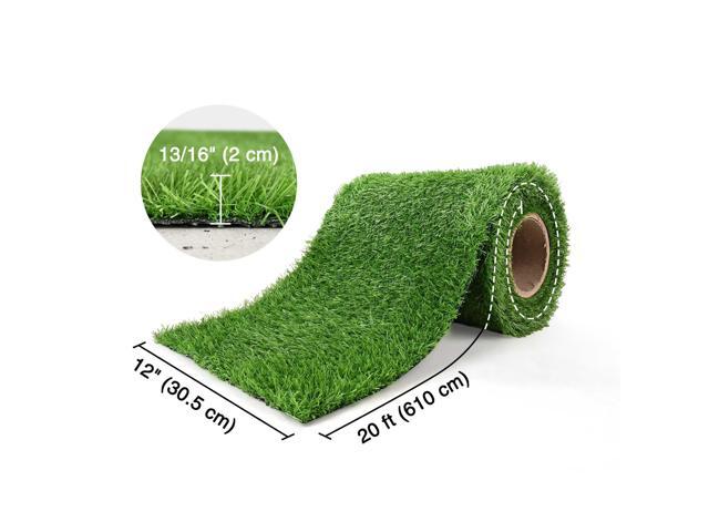 Yescom 20x1 Ft Artificial Grass Turf 0.8' Fake Grass Rug Synthetic Lawn Indoor Outdoor Decor