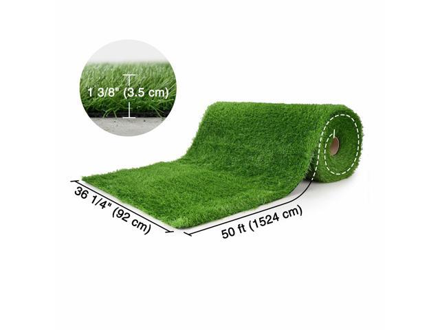 Yescom 4pcs 50x3 Ft Artificial Grass Turf 1.38' Fake Grass Rug Indoor Batting Tunnels Outdoor Synthetic Lawn