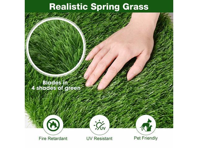 Yescom Artificial Grass Turf Synthetic Lawn for Backyard Garden Outdoor Decor 33'x3'x2PCS (198 Sq. Ft) 1.38' Pile