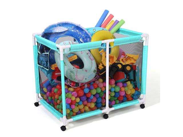 Yescom Extra Large Mesh Pool Storage Bin 267 Gallon Noodles Holder Toys Organizer 6 Wheels Rolling Cart Blue 2026