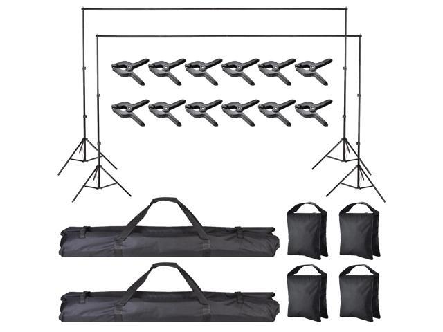 7x10Ft Photography Background Backdrop Support Stand Kit For Live Stream 2 Packs