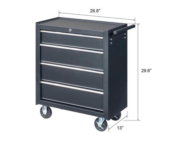 Yescom 4-Drawer Storage Rolling Tool Cart Multifunctional Trolley Cabinet Work-box Workshop Garage Repair Shop