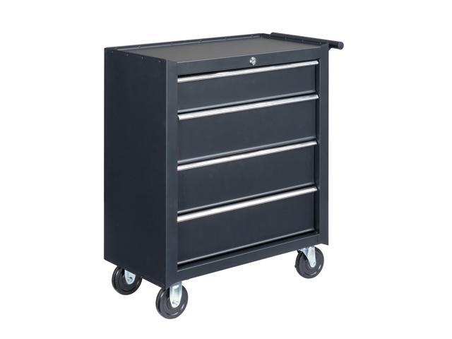 Yescom 4-Drawer Storage Rolling Tool Cart Multifunctional Trolley Cabinet Work-box Workshop Garage Repair Shop