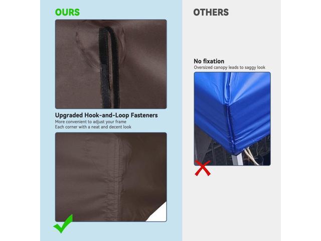 Yescom 10x10Ft UV30+ Gazebo Replacement Top for 2 Tier Outdoor Canopy Cover Patio Backyard Party Deck Coffee Liqueur