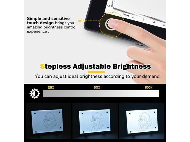 Yescom A4 14' Light Pad Diamond Painting Light Board Light Box for Tracing Artist Drawing Sketching Animation with Paper