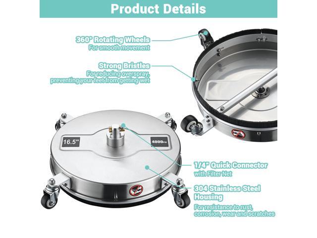Yescom 16.5' Stainless Steel Surface Cleaner Attachment Pressure Washer