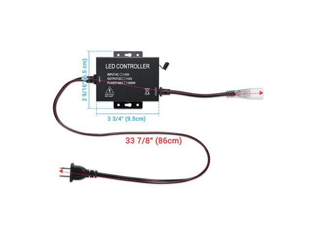Yescom DEL-CON01 Controller with 23-Key Remote for Neon Rope Lights Models DEL-D50W, DEL-D100W Only