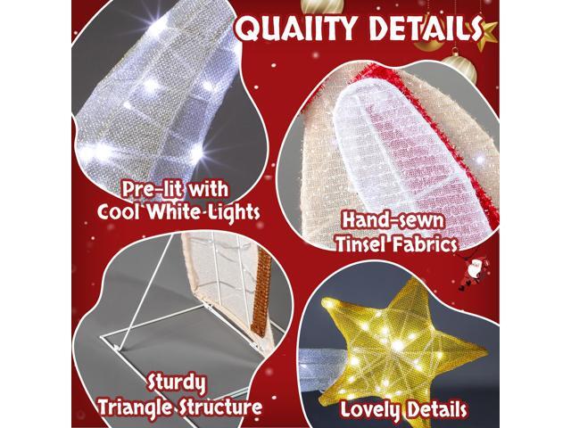 Yescom 3.7FT Lighted Christmas Nativity Scene Decoration with 170 White LED for Indoor Outdoor Yard Lawn Porch Holiday Display