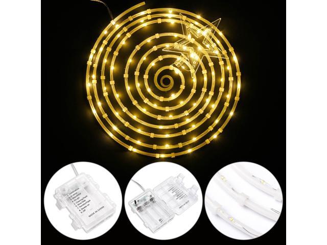 Yescom Munchkin 2ft LED Spiral Tree Light 79 LEDs Battery for Indoor Outdoor Holiday Christmas Decoration Warm White