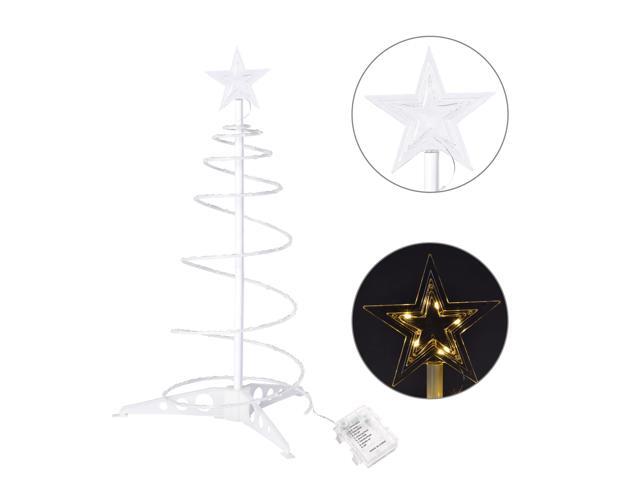 Yescom Munchkin 2ft LED Spiral Tree Light 79 LEDs Battery for Indoor Outdoor Holiday Christmas Decor Warm White 5 pack
