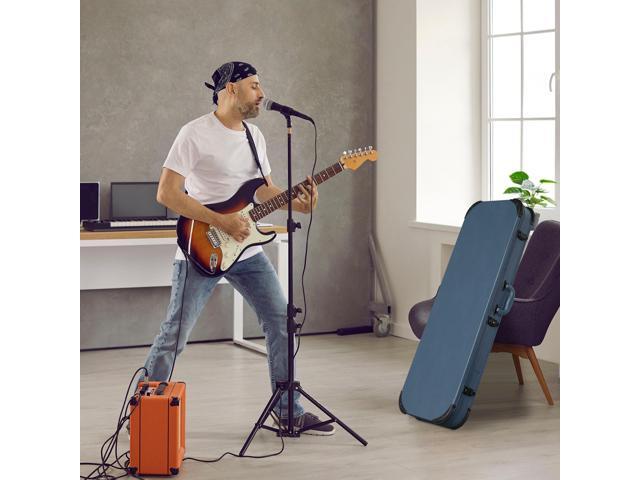 Yescom Electric Guitar Hard Case with Protective Sleeve for Stratocaster ST Tele PU Guitar Hard Case Lockable