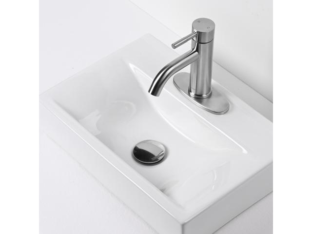 Aquaterior Bathroom Pop Up Drain with Overflow Lavatory Vessel Basin Sink Chrome