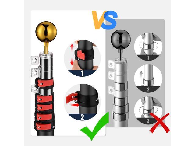Yescom 20Ft Telescoping Flagpole with Dock/Deck Mount Display Sign for Events