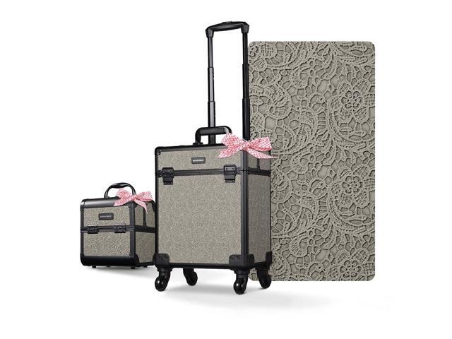 Byootique 2-Piece Makeup Train Case Cosmetic Organizer Kit Rococo GainsBoro