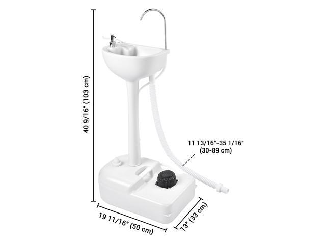 Yescom 17L Portable Camping Sink w/ Pump & 2 Pcs 24L Water Tank, Small Handwashing Station For RV Travel Outdoor Party
