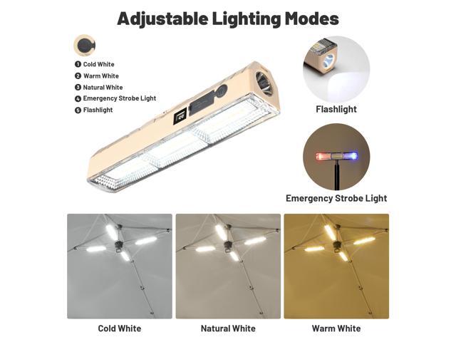 InstaHibit 4 Pack Rechargeable Magnetic Light LED Work Light with Hook 5 Modes Tent Light for Canopy Outdoor Event