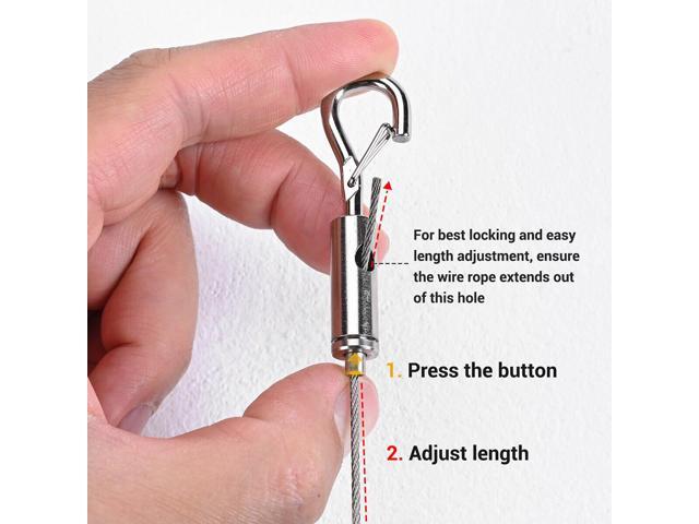 Yescom 20PCS Steel Wire Rope Hanger for 1/16' Steel Cable Picture Hanging Wire