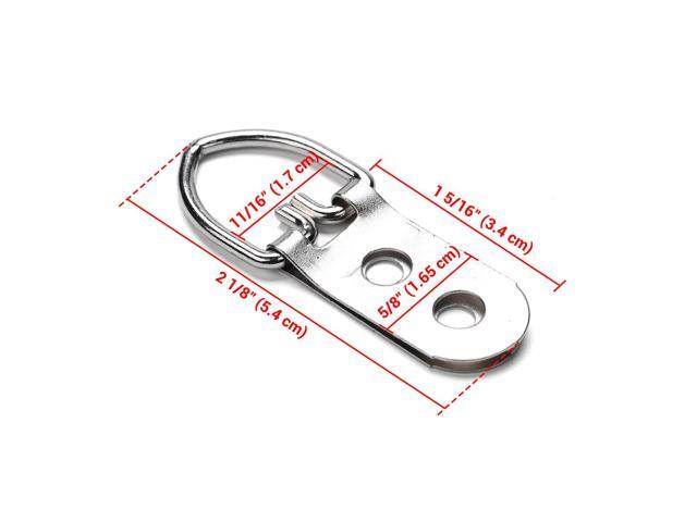 Yescom 20PCS D Ring Picture Hangers with Screws Double Hole for Mirror Artwork