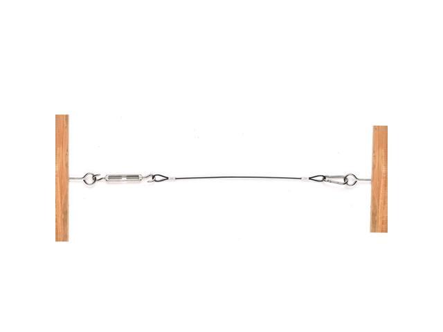 Yescom Outdoor String Light Hanging Kit ST38 Edison Bulbs Support - 59Ft x 4 Pre-looped Vinyl Coated Wire Rope Stainless Steel Cable and Hardware