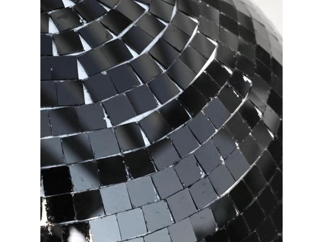 Yescom 12' Large Disco Ball with Motor and Light 6RPM Rotator & 2PCS 3W RGB Spotlights for 70s 80s Party DJ Bands Club Wedding Event Black