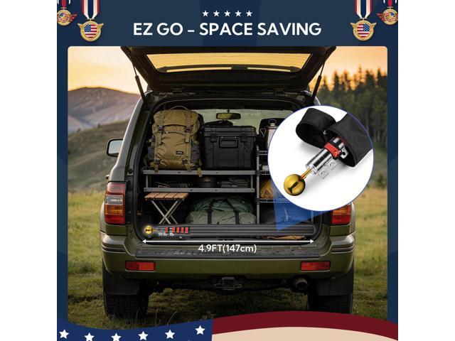 Yescom EZ GO 20 Ft Aluminum TelescopingFlag Pole 3x5 American Flag Ball Top Outdoor Black