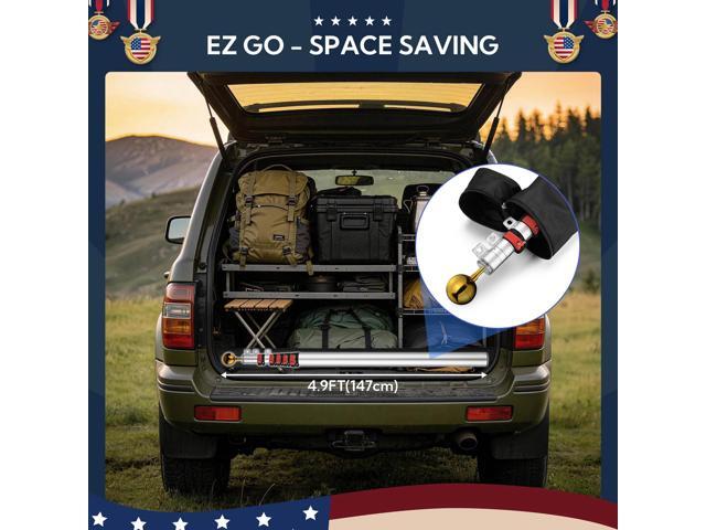 Yescom EZ GO 20ft Telescopic Flag Pole Kit Upgrade Rotating Lock for Outside Inground with 3x5' US Flag Ball Top Silver