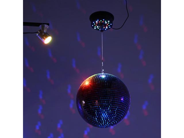 Yescom 12' Large Disco Ball with Motor and Light 6RPM Rotator & 3W RGB Spotlight for 70s 80s Party DJ Bands Club Event Studio Purple