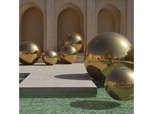 Yescom 2PCS 39' Big Shiny Inflatable Mirror Ball Set Giant Reusable PVC Hanging Balloon for Wedding Event Disco Party Concerts Gold