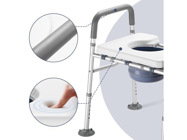Yescom Raised Toilet Seat and Bathtub Grab Bar Kit for Seniors Disabled Safety