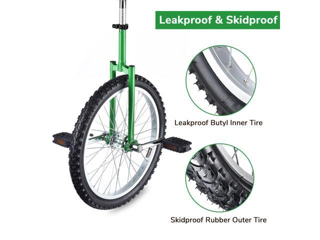 Yescom 20 In Wheel Outdoor Unicycle Leakproof Butyl Tire Circus Bike Balance Training for Adults Teenagers Kids, Green
