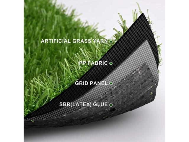Yescom Artificial Grass 600Sq. Ft Turf Synthetic for Outdoor Backyard Lawn Playground Pet Dog 0.8'H 50'x4'x3PCS