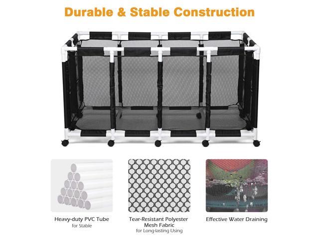 Yescom 274 Gallon Pool Float Storage Bin with Portable Bean Bag Toss Game Cornhole Board Set