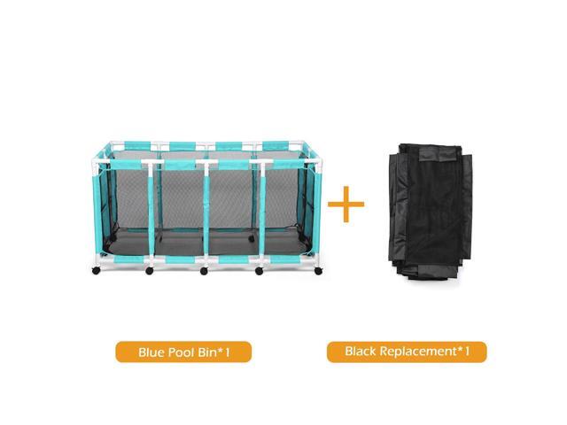 Yescom 274 Gallon Pool Float Storage Bin Blue Cover Replacement Rolling Raft Noodles Cart Organizer