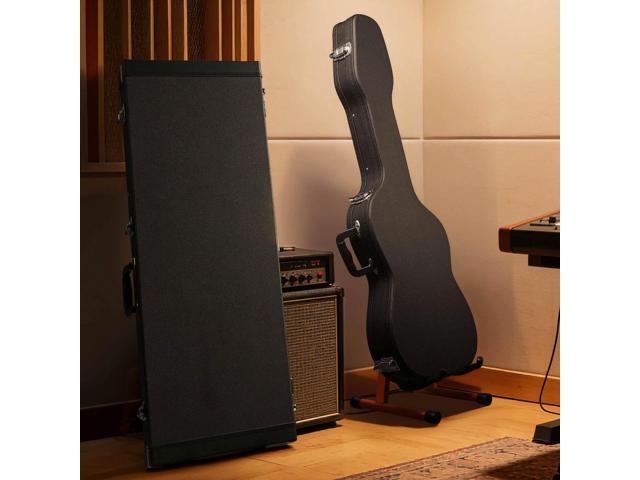Yescom 2 Pack Electric Guitar Hard Case Wooden Shell for Stratocaster Style & Universal Portable Lockable Gig Bag Concert Studio