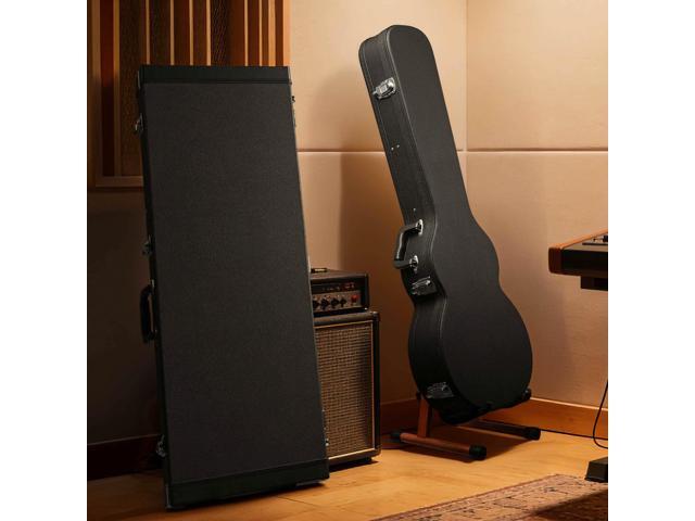 Yescom 2 Set Electric Guitar Hard Cases Wooden Shell for Les Paul Style & Universal Fit Portable Gig Bag with Lock Studio Travel