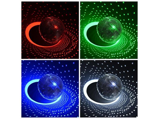 Yescom 8 Pack LED Disco Ball Spotlight Stage Effect Pinspot Light 20W RGBW w/ Remote