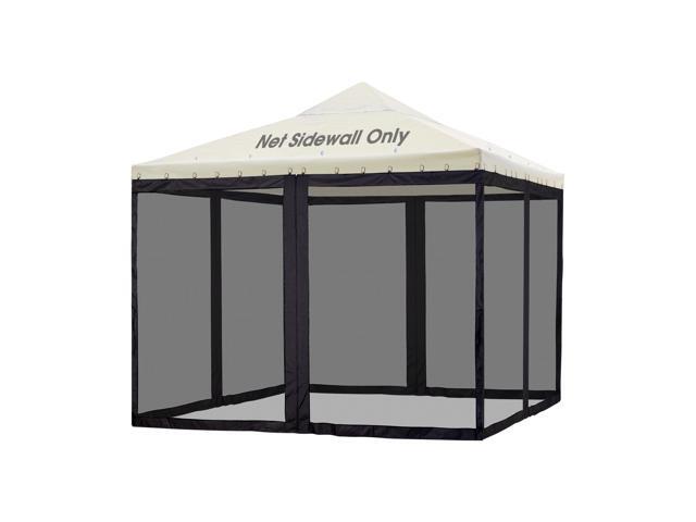 Yescom 10x10ft Gazebo Replacement Mosquito Netting Outdoor Event Screen Enclosure with Zipper for Patio Deck Yard Universal Canopy Tent,Black