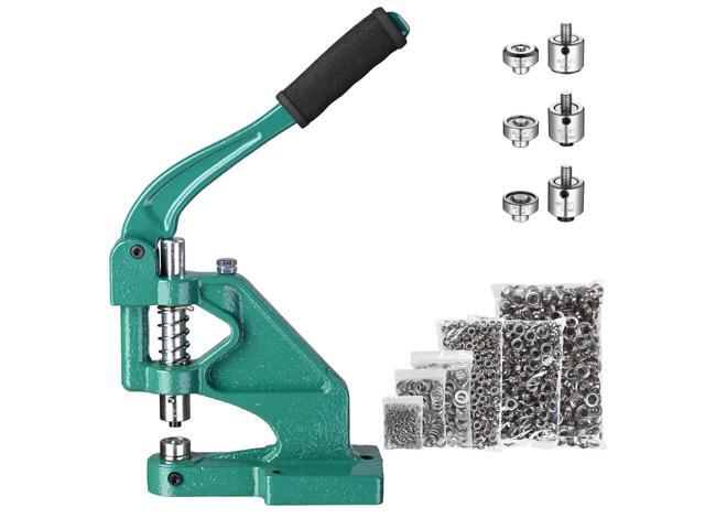 Yescom 1/4' 3/8' 1/2' Grommet Tool Kit #0 #2 #4 3-die Grommet Press Machine with 900 sets of Grommets and Washers for Fabric Canvas Tarps